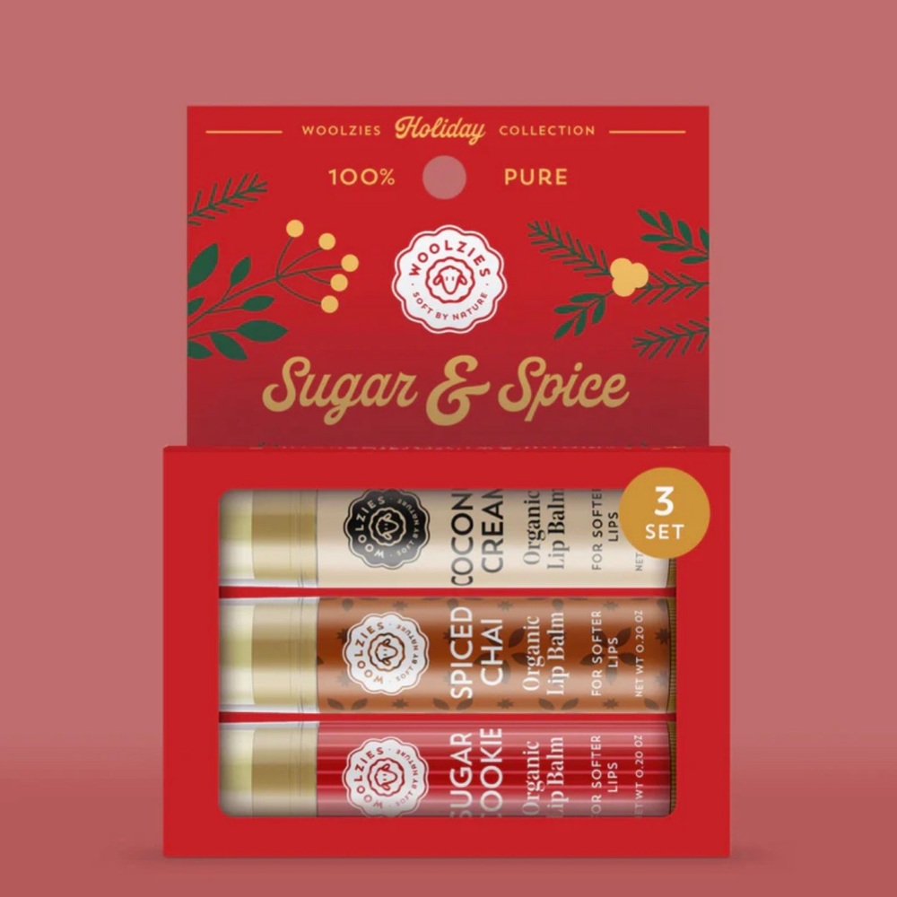 New 3 Pack Organic Lip Balm